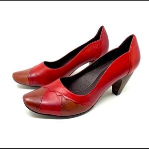 Spring Step Mirth red leather pumps
